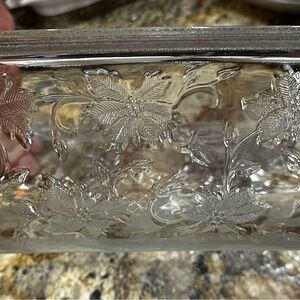 Princess house 14 Rectangular bake fantasia pattern clear glass